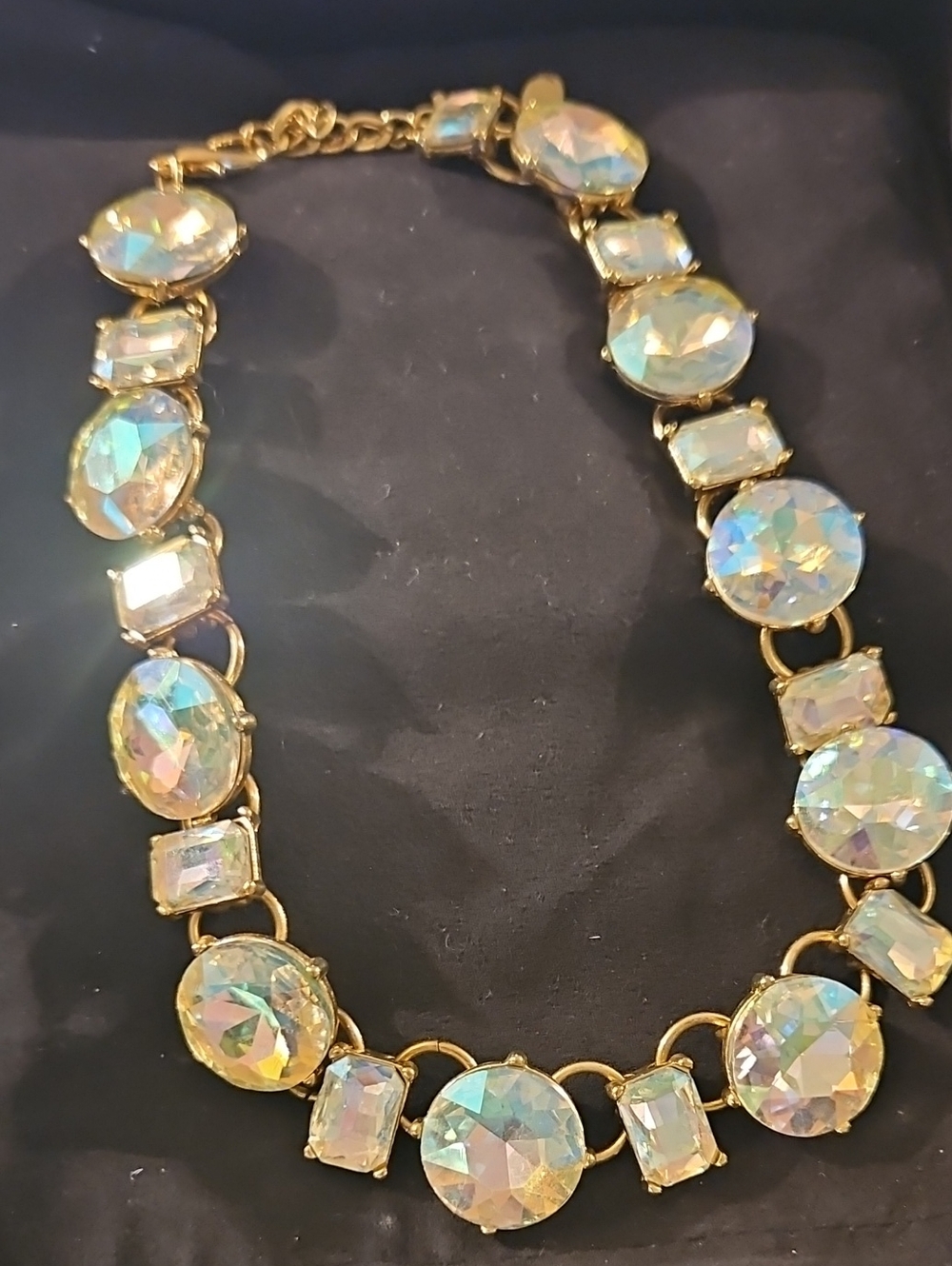 Zara Irridecent Statement Necklace, Adjustable Length